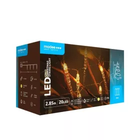 Modee elemes LED jégcsap fényfüzér 20 meleg fehér LED-del, 2.85m hosszan, IP44 védettséggel kültéri karácsonyi dekorációhoz
