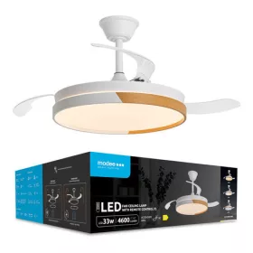 Modee 50 cm átmérőjű modern mennyezeti LED lámpa beépített ventilátorral és állítható fehér világítással