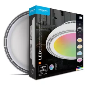 Modee 45 cm átmérőjű modern mennyezeti LED lámpa beépített ventilátorral és RGB világítással