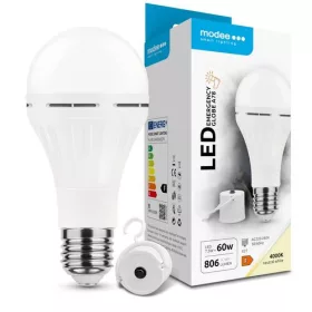   Modee Emergency LED vészvilágító izzó A60 7.5W, E27, 4000K, 806 lumen