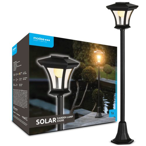 LED napelemes kerti lámpa 120 cm – meleg fehér fény – kültéri szolár lámpa