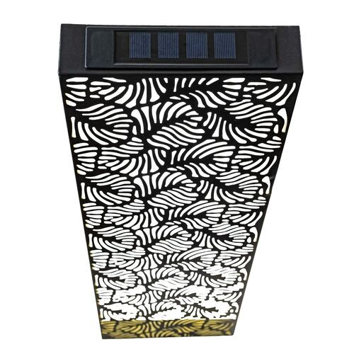 LED Napelemes Oldalfali Dekor Lámpa – Mintás, 61 cm - Kültéri Fali Lámpa Alkonykapcsolóval