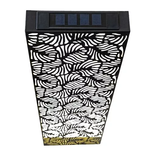 LED Napelemes Oldalfali Dekor Lámpa – Mintás, 61 cm - Kültéri Fali Lámpa Alkonykapcsolóval