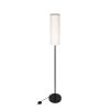PASSO fekete állólámpa rattan burával, 150 cm, E27-es foglalattal
