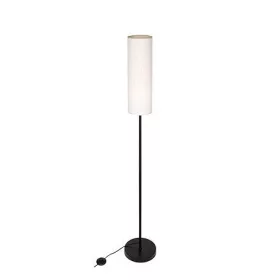   PASSO fekete állólámpa rattan burával, 150 cm, E27-es foglalattal
