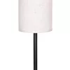 PASSO fekete állólámpa rattan burával, 150 cm, E27-es foglalattal