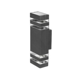   Kültéri fali lámpa sötét szürke (RAL 7021) színben 2xGU10 – INEZ