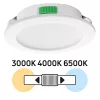 UltraLux 4W beépíthető vízálló LED bútor spotlámpa 12V állítható CCT színhőmérséklettel, Fehér kerettel