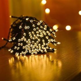   Kerti napelemes fényfüzér 11,9 méter 100 LED Meleg fehér