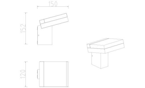 LANGO LED oldalfali lámpa 7,5W