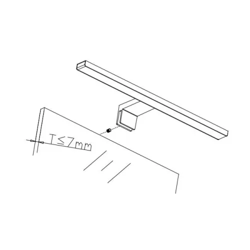 Besta Multi tükör feletti lámpa 40cm 8W IP44 természetes fehér