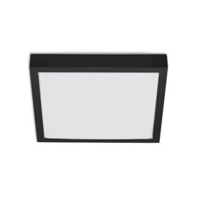 SOLEN mennyezeti LED lámpa négyzet 27cm 2xE27 IP44 Fekete