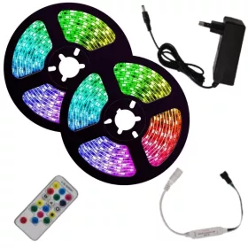   Beltéri digitális LED szalag szett 10 méter RGB (távirányító+vezérlő+adapter)