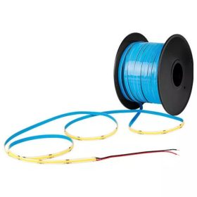 12V-os hideg fehér COB LED szalag pöttymentes, egybefüggő fénnyel