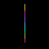 Fekete, modern okos RGB állólámpa Tuya vezérléssel, zeneérzékelő módban, gamer szobában