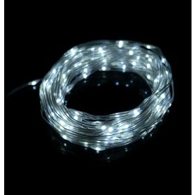 Okostelefonos applikációval vezérelhető Ecolight 10 méteres USB fényfüzér Hideg fehér