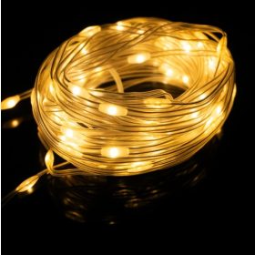 Okostelefonos applikációval vezérelhető Ecolight 50 méteres USB fényfüzér Meleg fehér