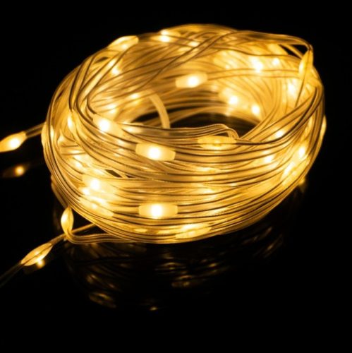 Okostelefonos applikációval vezérelhető Ecolight 50 méteres USB fényfüzér Meleg fehér