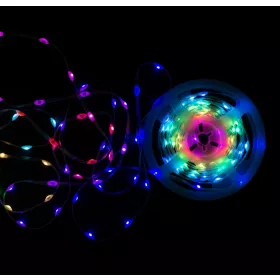 LED fényfüzér 5m – 100 RGB LED telefonos vezérléssel – Alfaled.hu