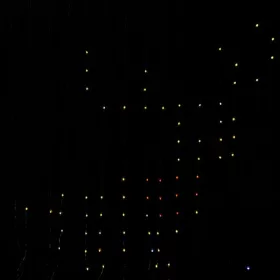 Mágikus okos LED fényfüggöny 2x2m méretben, telefonos applikációval rajzolható mintákkal és karácsonyfa animációval