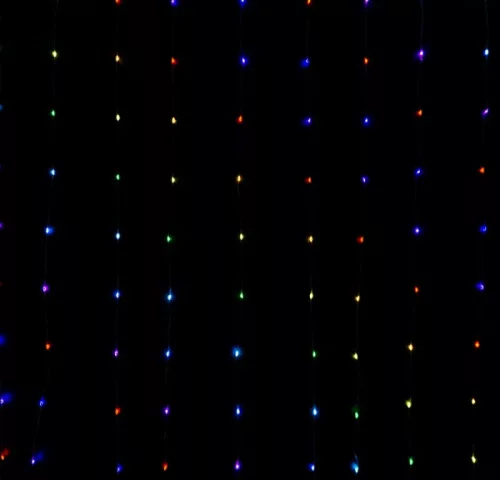 Mágikus okos LED fényfüggöny 2x2m méretben, telefonos applikációval rajzolható mintákkal és karácsonyfa animációval