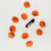 Világító Halloween tök alakú LED nyaklánc és 1 méteres party dekoráció 10 LED-del, elemmel együtt