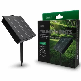 Kültéri 2W-os napelem 2400mAh beépített akkumulátorral és USB-C és USB-A csatlakozóval kerti LED világításhoz