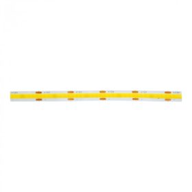 12V-os meleg fehér COB LED szalag pöttymentes, egybefüggő fénnyel