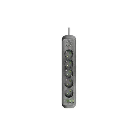   Modi fekete 5-ös hosszabbító kapcsolóval, 2m-es kábellel, 3xUSB 1xUSB-C