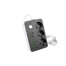   Remo 3-as hosszabbító kapcsolóval, 5xUSB 1xUSB-C, 2m-es kábellel