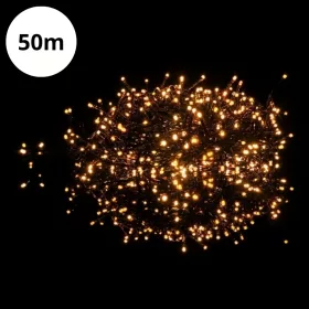 Gigantikus méretű meleg fehér 2700K 50 méteres LED fényfüzér 1000 diódával kültéri és beltéri dekorációhoz