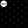 Kültéri 3x3 méteres toldható meleg fehér LED fényháló bokrok és ablakok díszítéséhez