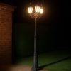 Victoria 237cm Pompás Parklámpa – Háromágú Kandeláber