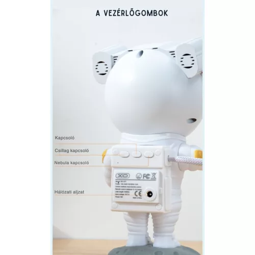 LED ASTRO asztronauta csillag projektor 5W távirányítóval