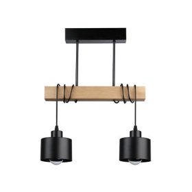 Elza függeszték fa és fém kombinációval 2xE27