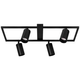   BUMO 4-es Spot Mennyezeti Lámpa (GU10) – Irányítható Fények, Fekete