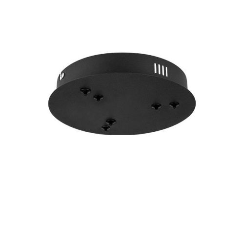 Modern, 77W-os Coma LED gyűrű csillár három, 20-40-60cm-es fekete gyűrűvel, CCT színhőmérséklet-váltással és távirányítóval