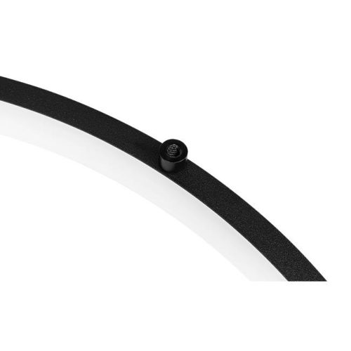 Modern, 77W-os Coma LED gyűrű csillár három, 20-40-60cm-es fekete gyűrűvel, CCT színhőmérséklet-váltással és távirányítóval