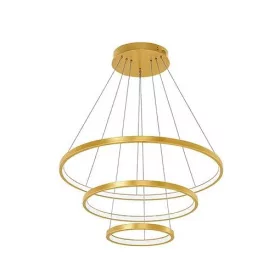 Luxus arany, 77W-os Coma LED gyűrű csillár három, 20-40-60cm-es gyűrűvel, CCT színhőmérséklet-váltással és távirányítóval