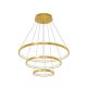Luxus arany, 77W-os Coma LED gyűrű csillár három, 20-40-60cm-es gyűrűvel, CCT színhőmérséklet-váltással és távirányítóval