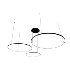 LVT Hodo fekete gyűrűs LED csillár 40-60-80cm-es gyűrűkkel, szabályozható színhőmérséklet