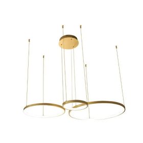 LVT Hodo arany LED csillár 20-40-60cm-es gyűrűkkel, szabályozható színhőmérséklet