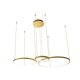 LVT Hodo arany LED csillár 20-40-60cm-es gyűrűkkel, szabályozható színhőmérséklet