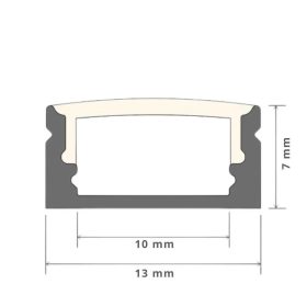 Slim felületre szerelhető LED alumínium profil szett 2 méter, Dekor fallamella világításhoz is.