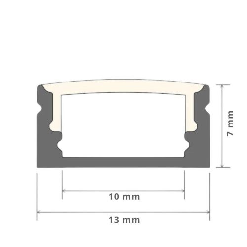 Slim felületre szerelhető LED alumínium profil szett 2 méter, Dekor fallamella világításhoz is.
