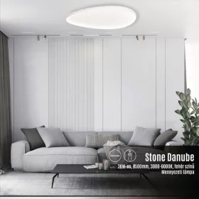   Stone Danube mennyezeti lámpa 36W, 3420lm, 50cm, 3000-6500K fehér