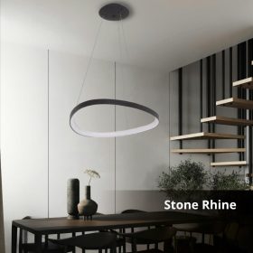   Stone Rhine függesztett lámpa 36W, 2880lm, 42cm, 3000-6500K fekete