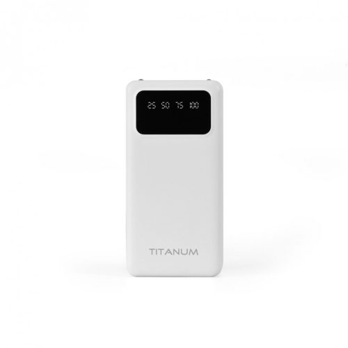 TITANIUM 30000mAh Power bank kijelzővel Fehér