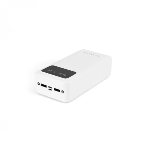 TITANIUM 30000mAh Power bank kijelzővel Fehér