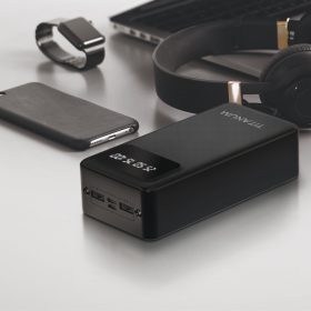 TITANIUM 30000mAh Power bank kijelzővel Fekete